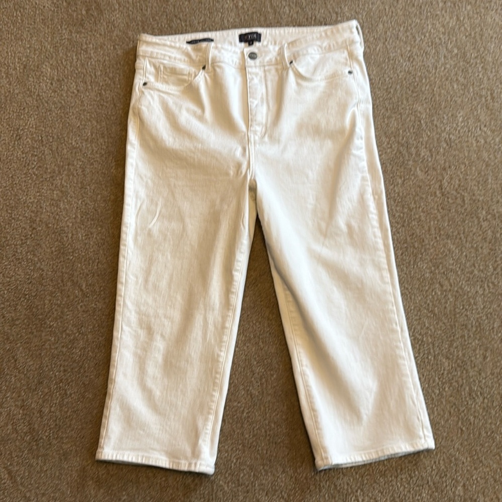 NYDJ Marilyn Straight Denim Capris Size 14